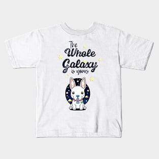 The Whole Galaxy is Yours (Bullterier dog) Kids T-Shirt